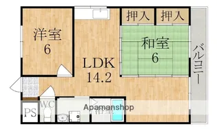 通眞ヨシエプラザ【3階】の間取り