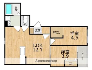 フォレ郡山【1階】の間取り