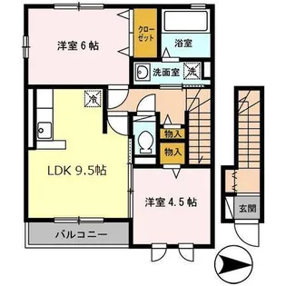 エンジェルハート B棟【201号室】の間取り