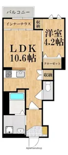 ブライテージ南道穂【101号室】の間取り