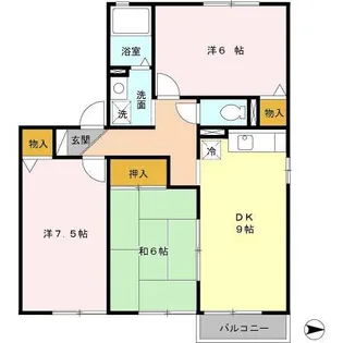 グリーンガーデン壱番館【2階】の間取り