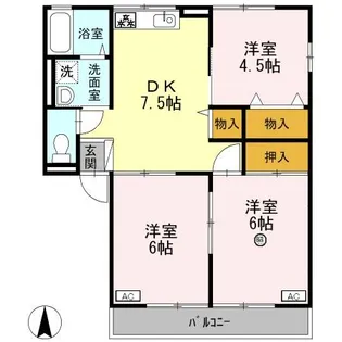 ハイム櫟 C棟【2階】の間取り
