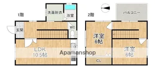 奈良県奈良市法蓮町【テラスハウス】の間取り