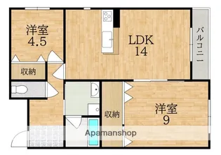 フォレスト木津【2階】の間取り