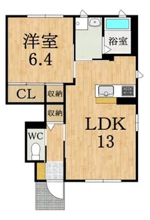 オーク・ヴィレッジA棟【1階】の間取り