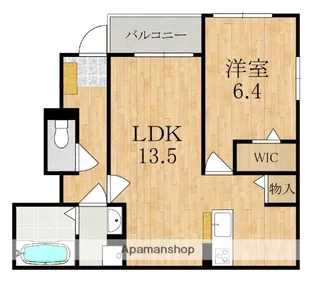 ヴェルデ ルーチェ【1階】の間取り