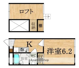 レオパレスパレモⅡ【1階】の間取り