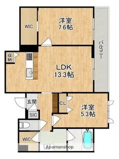 グランシャーメゾン新大宮【4階】の間取り