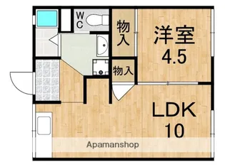 竜田川ハイツ【1階】の間取り