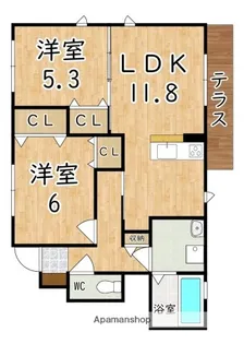 ル・リオン【1階】の間取り