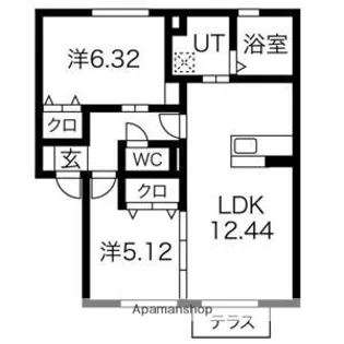 グリーンコート【1階】の間取り