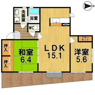 エフ・メゾン D【1階】の間取り