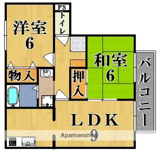 ファミールTERADA B棟【1階】の間取り