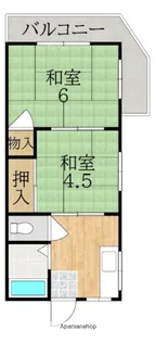 奈良県奈良市あやめ池南6丁目【アパート】の間取り