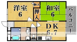 パセオ兜台【2階】の間取り
