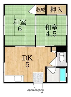 サンハイツ殿村【1階】の間取り