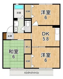 ラフィーネTENRI・B【1階】の間取り