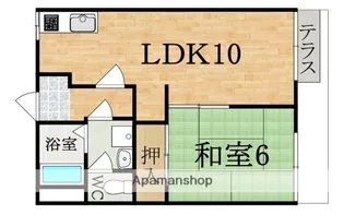 生駒ビューハイツ【1階】の間取り