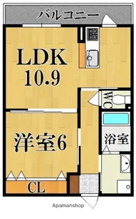 エレガントライフ宝来【3階】の間取り