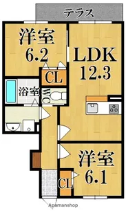 アンジュ【1階】の間取り