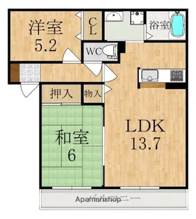 ラフィナートC棟【1階】の間取り