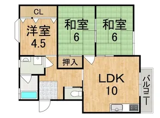 竜田マンション【2階】の間取り