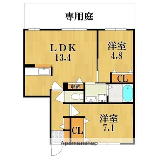 ディアスD棟【1階】の間取り