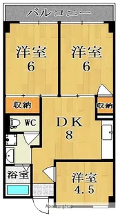 シティコープ新大宮【6階】の間取り