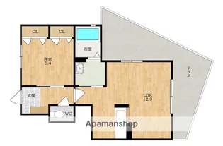 シャーメゾン コトー【1階】の間取り