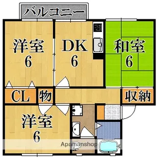 メルベーユA棟【1階】の間取り