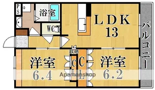 ヒルトップ・テラス【2階】の間取り