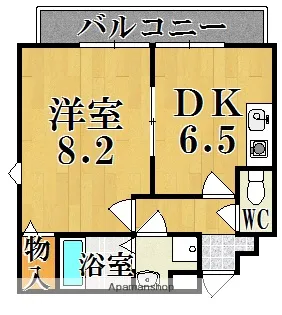 西パレス本町【6階】の間取り