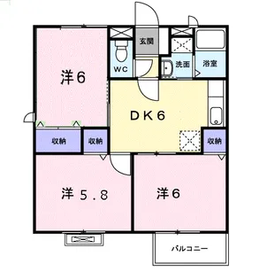 プレミール加茂A【2階】の間取り