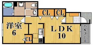 カルム プロムナード【1階】の間取り