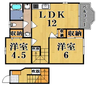 ラッフィナートⅡ【2階】の間取り