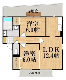 ロジュマン葛城A【1階】の間取り