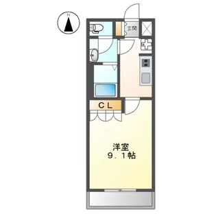 ヴェルダンディ【107号室】の間取り