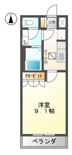 ヴェルダンディ【102号室】の間取り