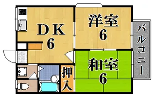 2DKの間取り画像