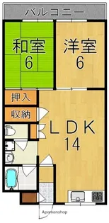 サンパレス西ノ京【4階】の間取り