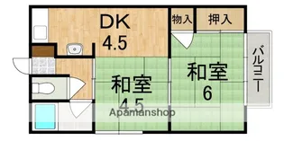ハイツ片瀬【2階】の間取り