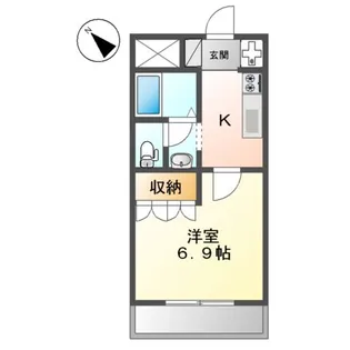 メゾン・ド・ソレイユ【401号室】の間取り