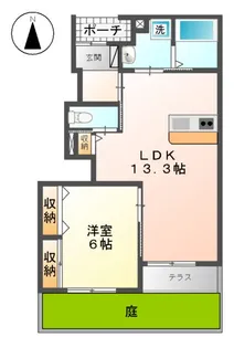パルタージュ【102号室】の間取り