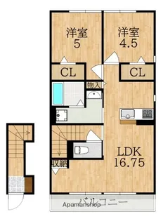 ローレルヒルズ富雄【2階】の間取り