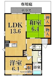 フェリシティーB棟【1階】の間取り