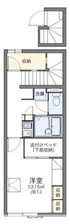 レオパレスナップ シャンブル【2階】の間取り