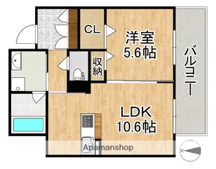 シャーメゾン京終【2階】の間取り