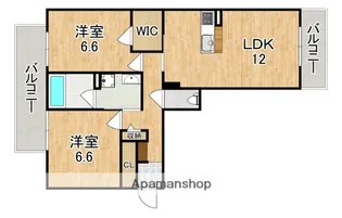 シャーメゾン京終【2階】の間取り
