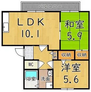 ローレルIID【1階】の間取り