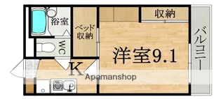 レオパレスシルフィード【1階】の間取り